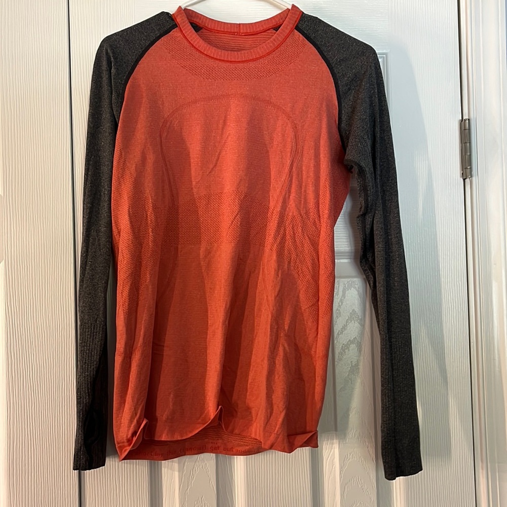 Unique two tone lululemon long sleeve tech shirt